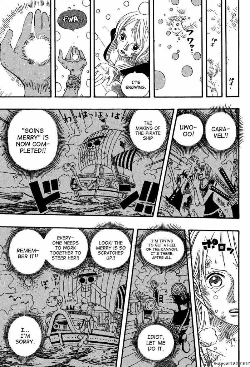 One Piece Manga Chapter 430 page 13 - A Light Snow of Reminiscence Falls