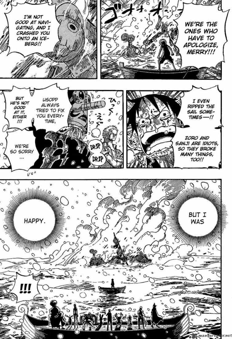 One Piece Manga Chapter 430 page 17 - A Light Snow of Reminiscence Falls