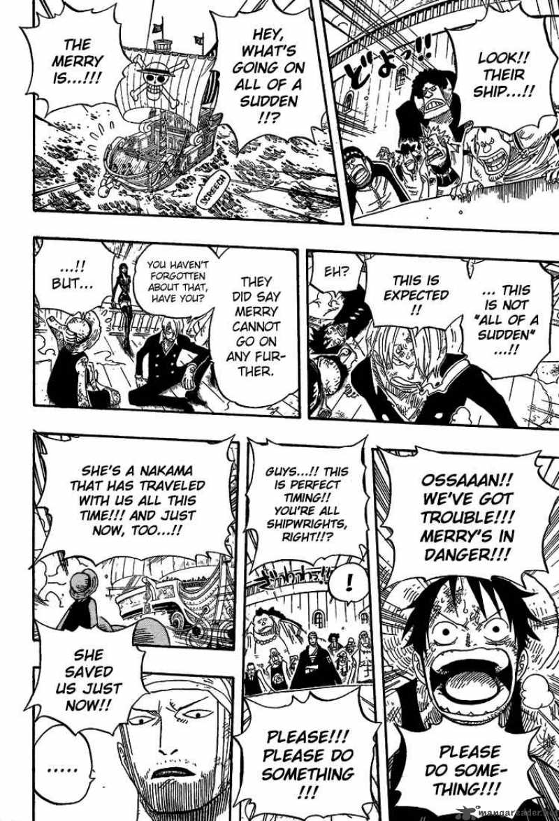 One Piece Manga Chapter 430 page 6 - A Light Snow of Reminiscence Falls