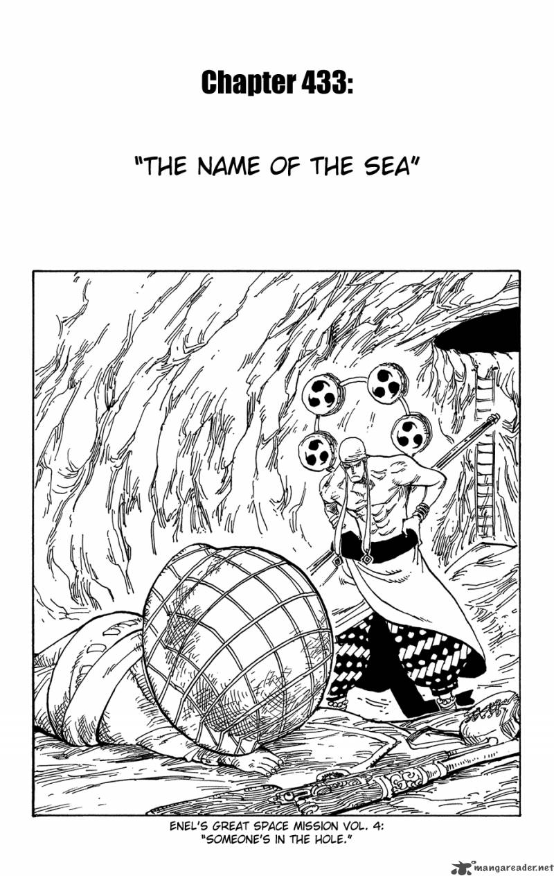 One Piece Manga Chapter 433 page 1 - The Name of That Sea is
