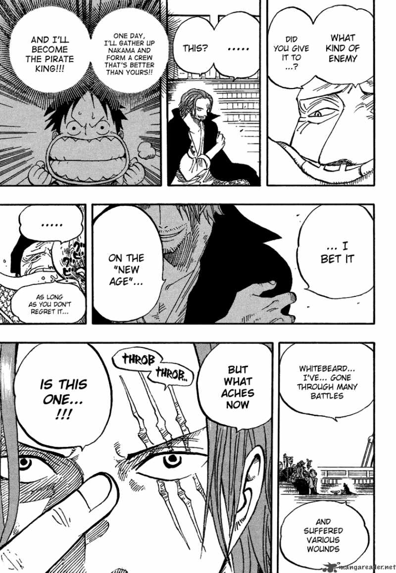 One Piece Manga Chapter 434 page 10 - Whitebeard and Red Hair