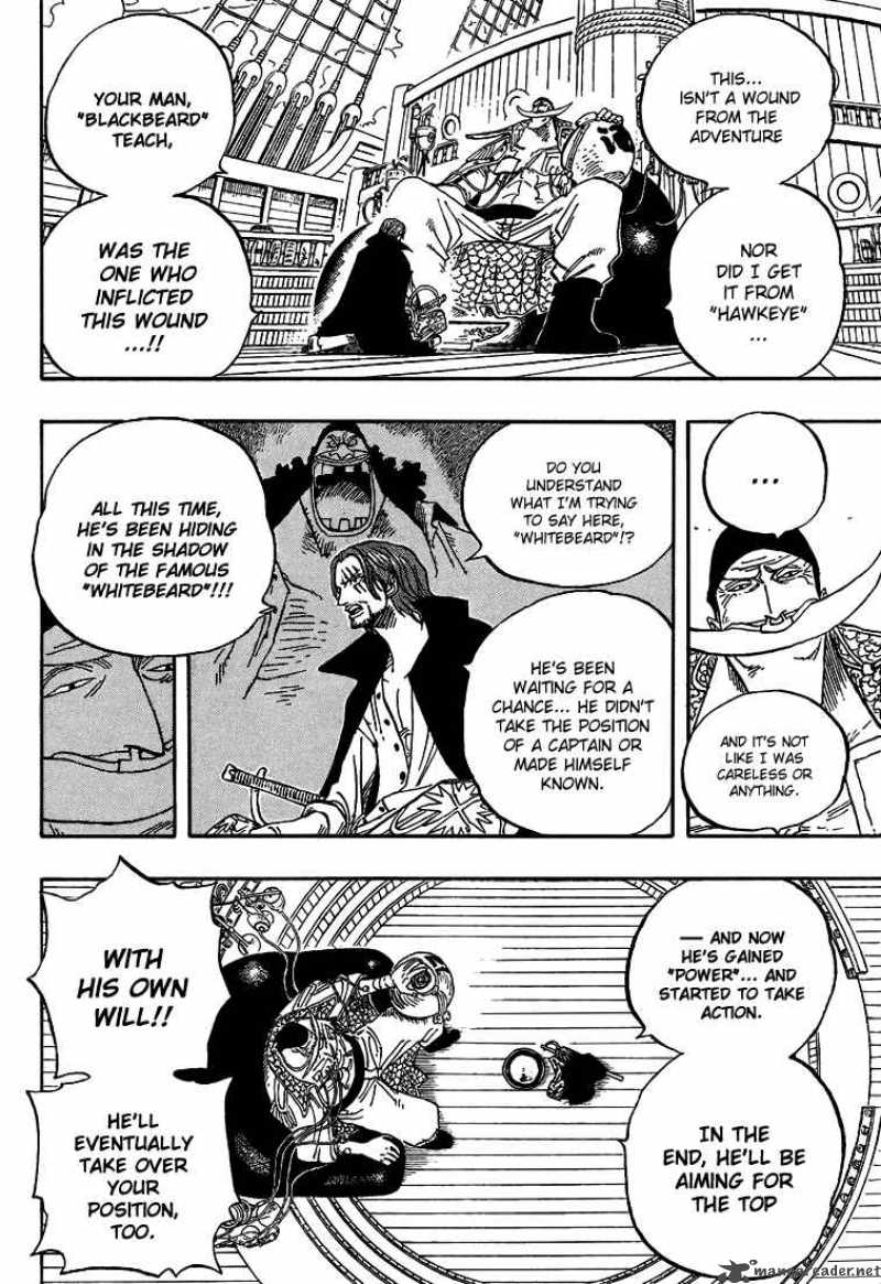 One Piece Manga Chapter 434 page 11 - Whitebeard and Red Hair