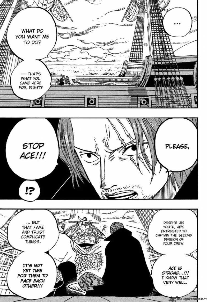 One Piece Manga Chapter 434 page 12 - Whitebeard and Red Hair