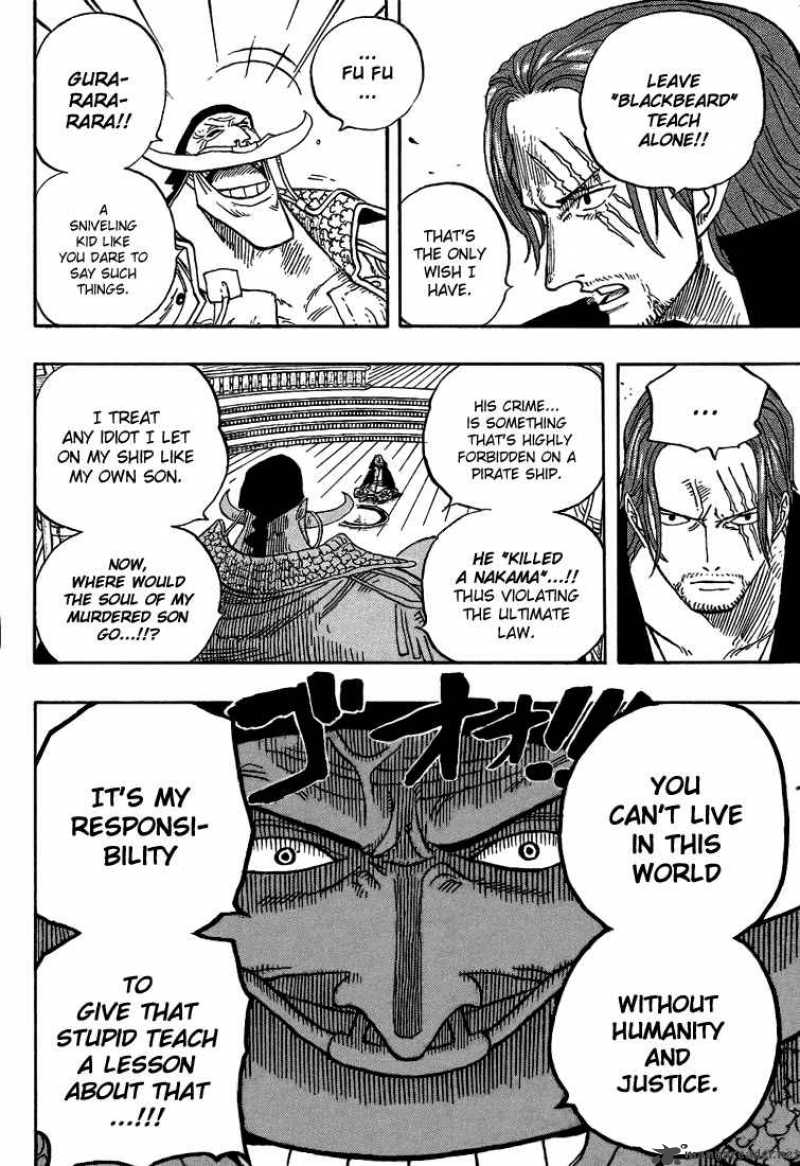 One Piece Manga Chapter 434 page 13 - Whitebeard and Red Hair