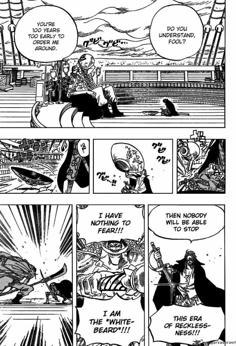 One Piece Manga Chapter 434 page 14 - Whitebeard and Red Hair