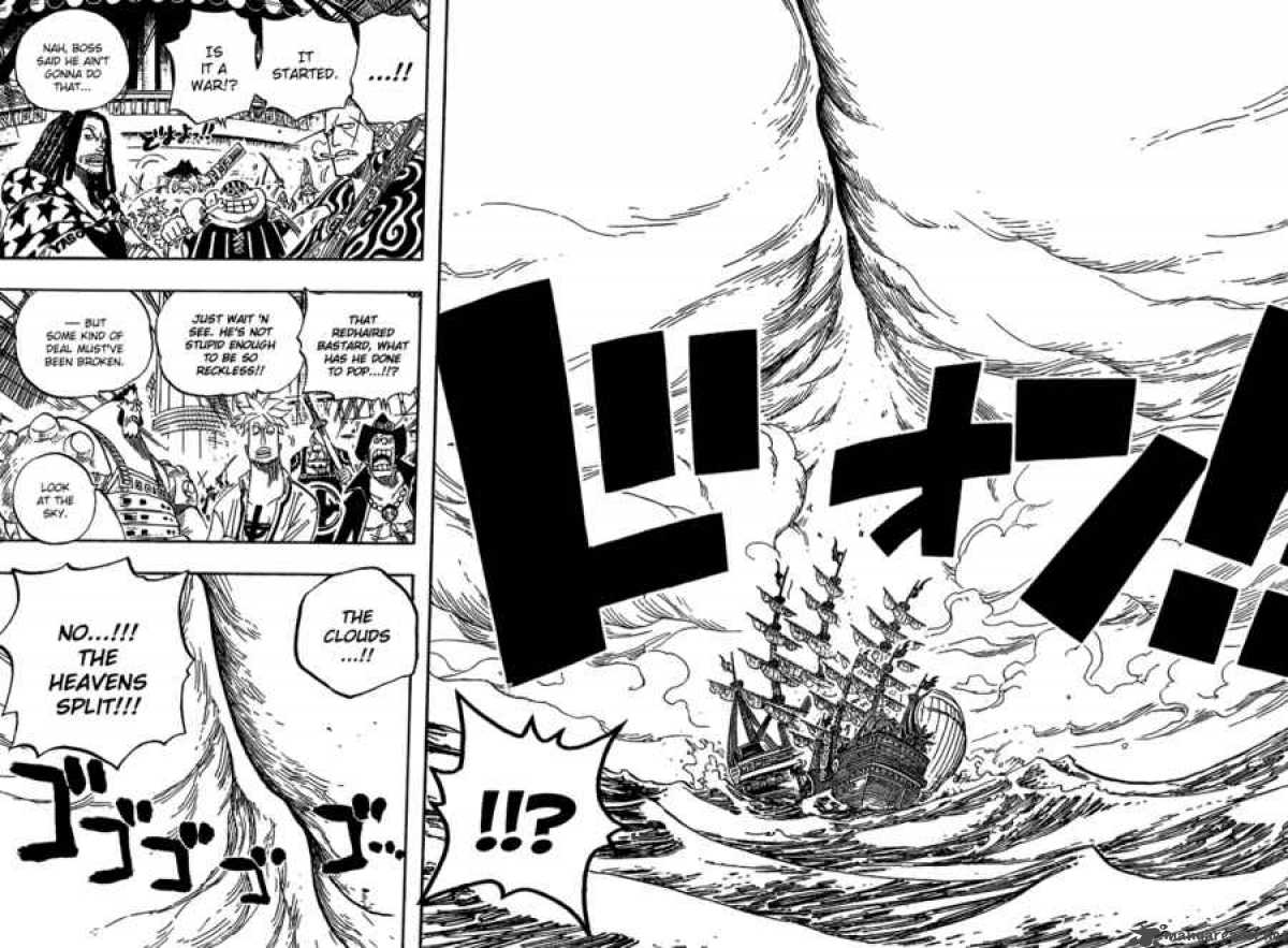 One Piece Manga Chapter 434 page 15 - Whitebeard and Red Hair