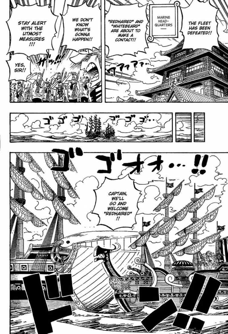 One Piece Manga Chapter 434 page 2 - Whitebeard and Red Hair