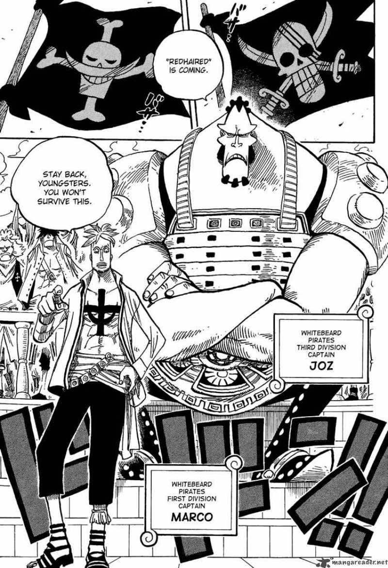 One Piece Manga Chapter 434 page 3 - Whitebeard and Red Hair