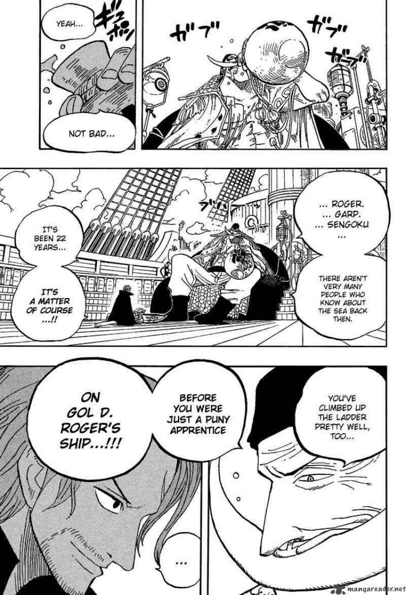 One Piece Manga Chapter 434 page 8 - Whitebeard and Red Hair