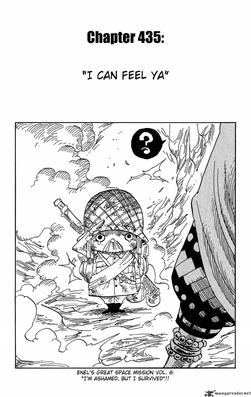 One Piece Manga Chapter 435 page 1 - You Have My Sympathies