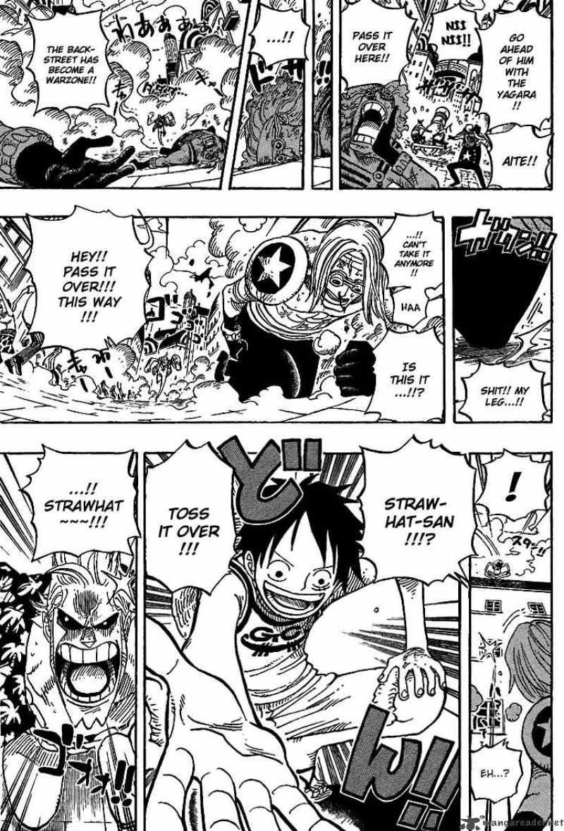 One Piece Manga Chapter 436 page 14 - Pants from Franky House