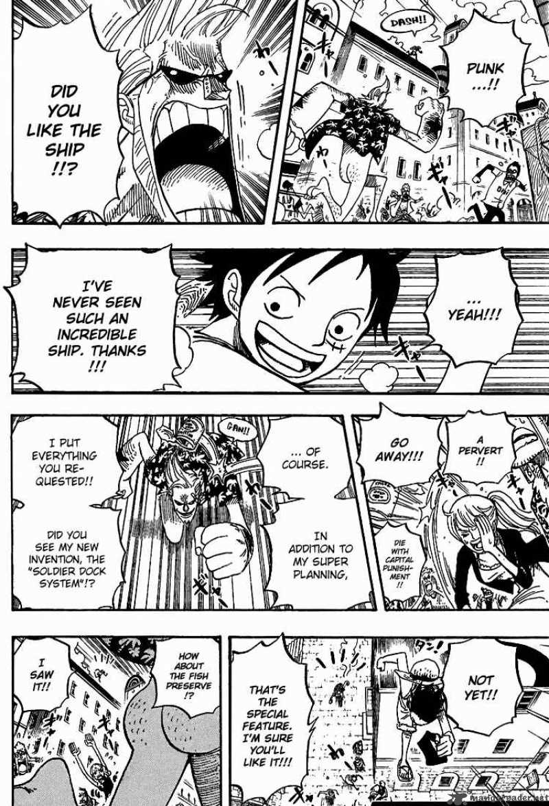 One Piece Manga Chapter 436 page 15 - Pants from Franky House