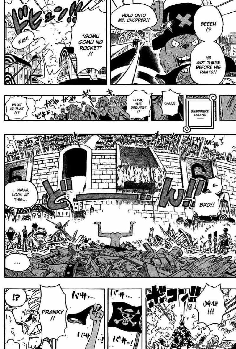 One Piece Manga Chapter 436 page 17 - Pants from Franky House