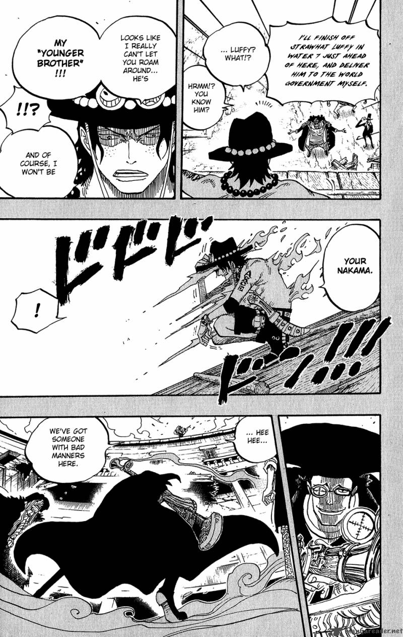 One Piece Manga Chapter 440 page 13 - Fire Fist vs Blackbeard