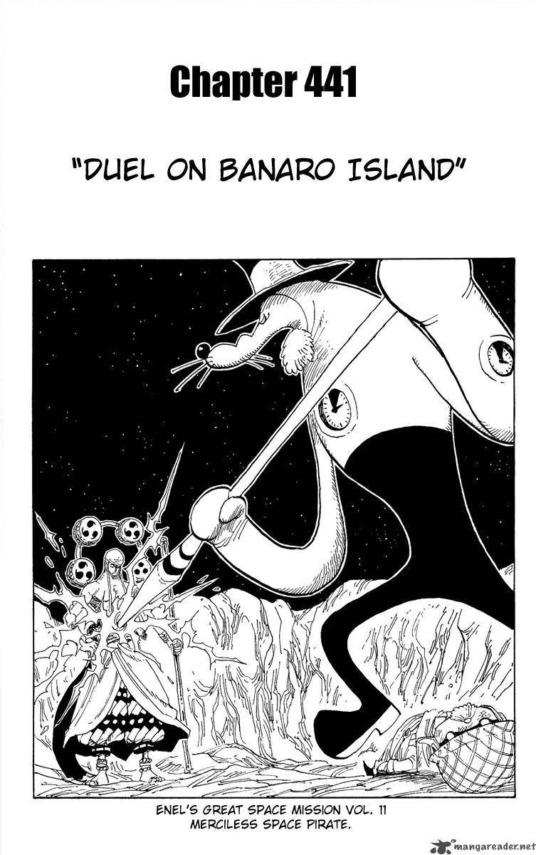 One Piece Manga Chapter 441 page 10 - Duel on Banaro Island