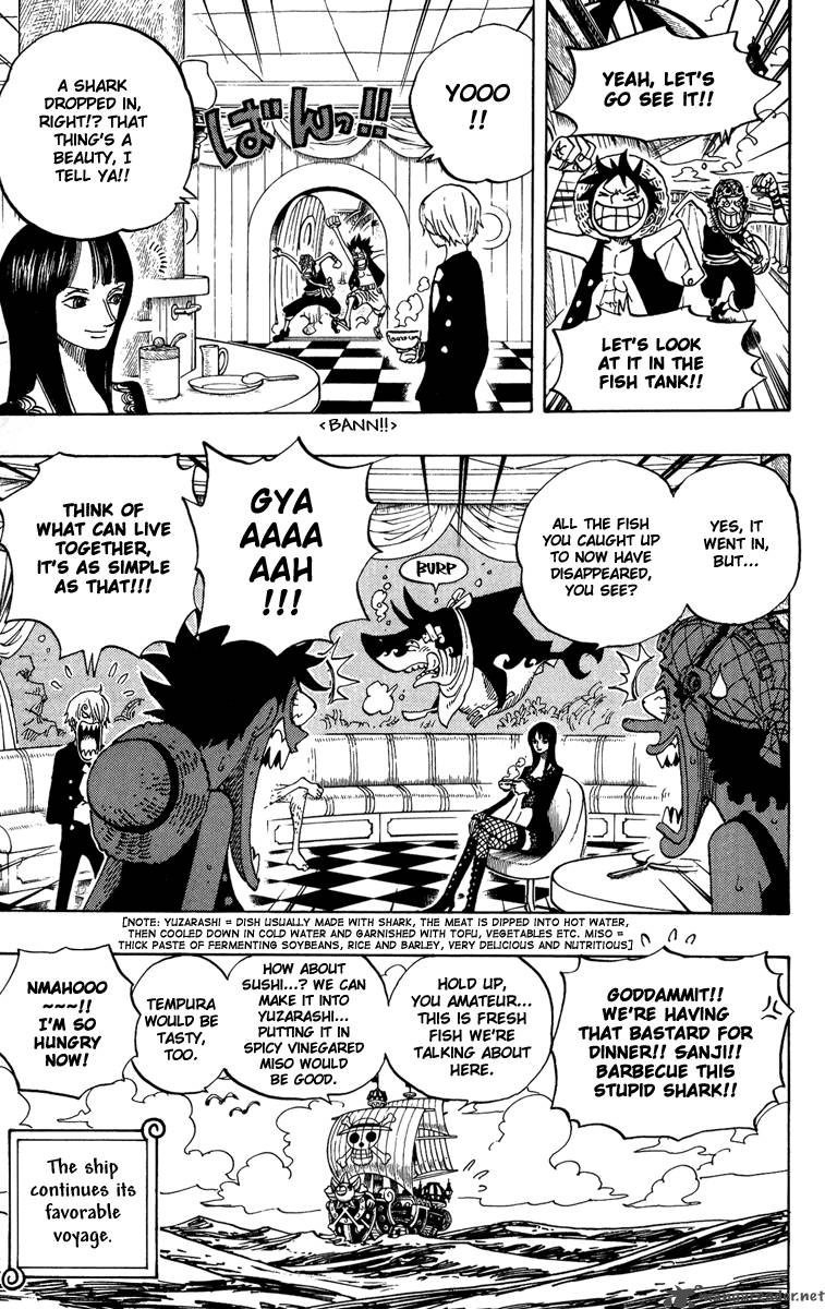 One Piece Manga Chapter 442 page 3 - Adventure in the Demonic Sea