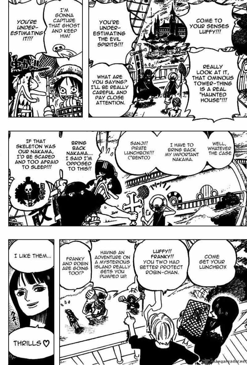 One Piece Manga Chapter 444 page 4 - Adventure on Ghost Island