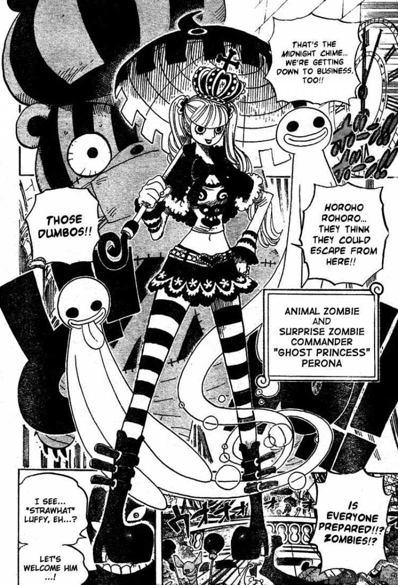 One Piece Manga Chapter 449 page 16 - The Mysterious Four of Thriller Bark
