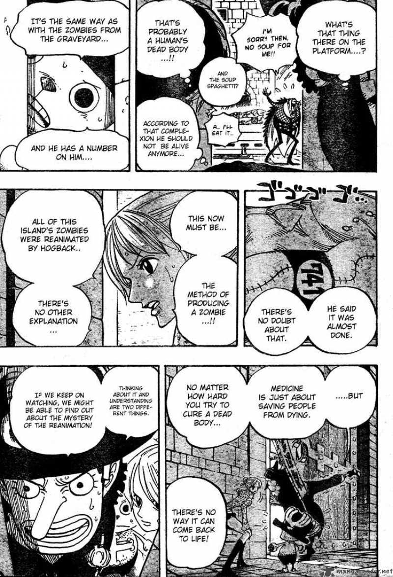 One Piece Manga Chapter 449 page 6 - The Mysterious Four of Thriller Bark