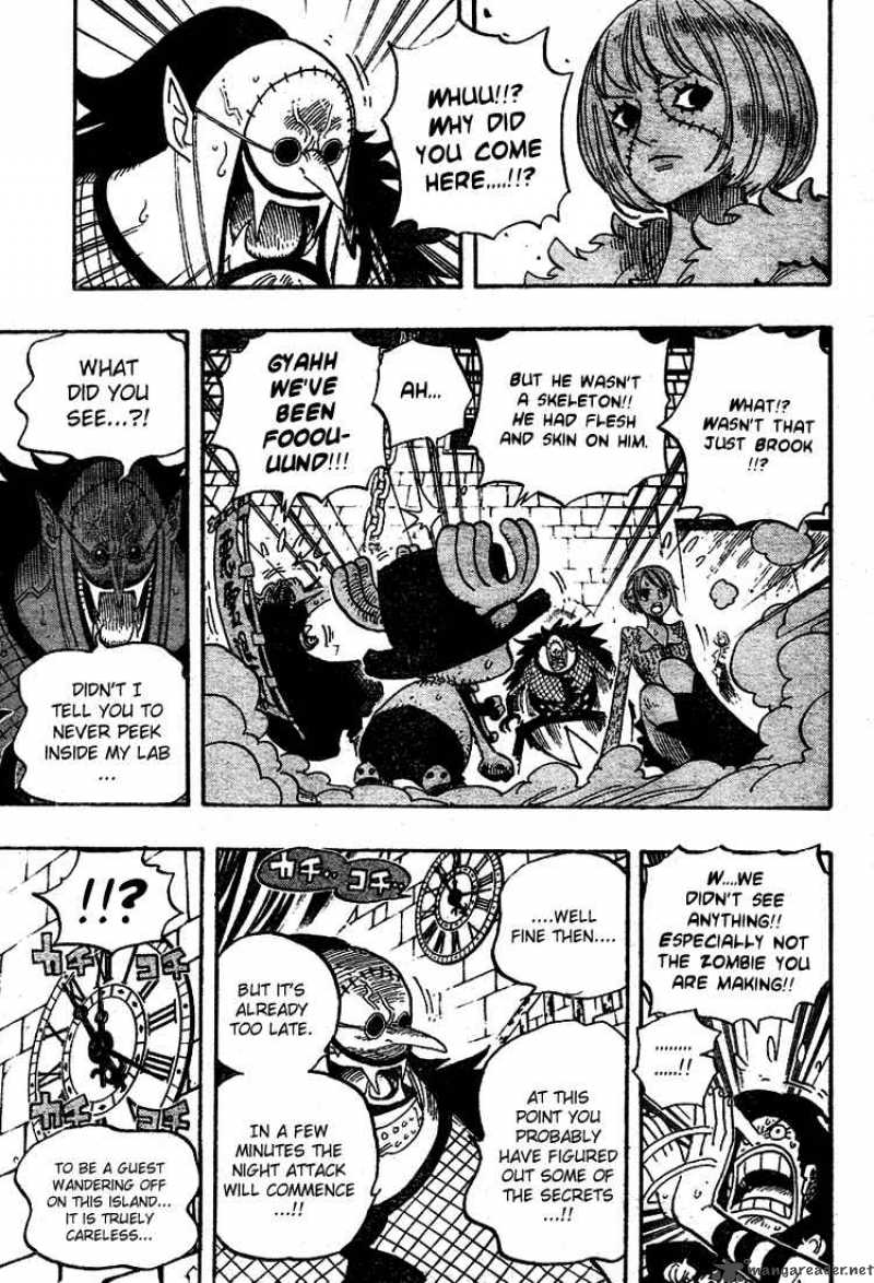 One Piece Manga Chapter 449 page 8 - The Mysterious Four of Thriller Bark