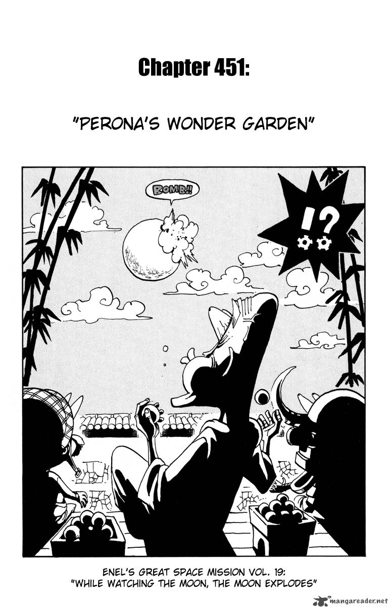 One Piece Manga Chapter 451 page 1 - Perona's Wonder Garden