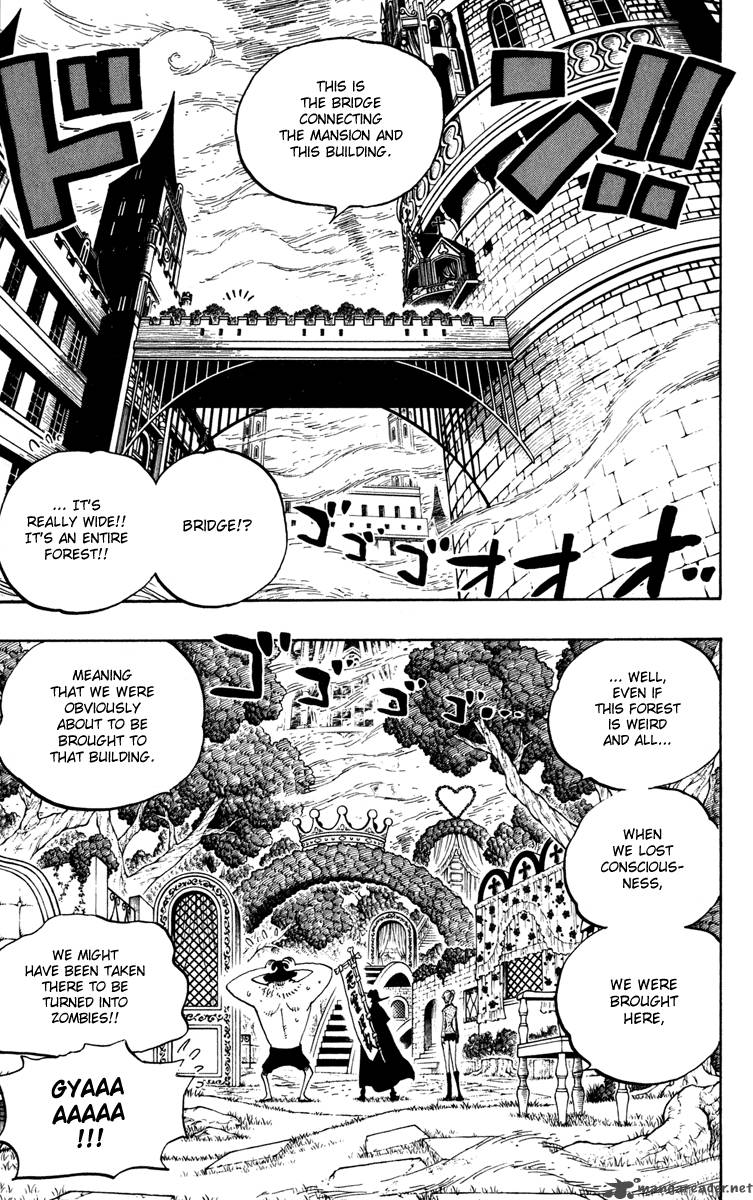 One Piece Manga Chapter 451 page 11 - Perona's Wonder Garden