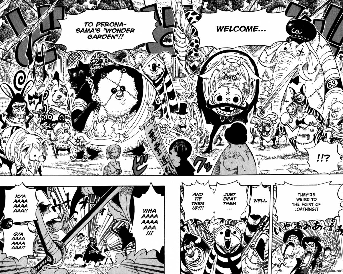 One Piece Manga Chapter 451 page 14 - Perona's Wonder Garden