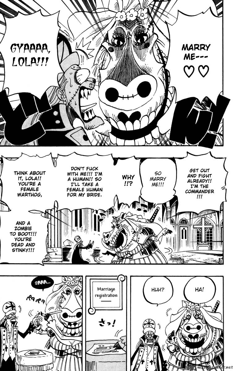 One Piece Manga Chapter 451 page 3 - Perona's Wonder Garden