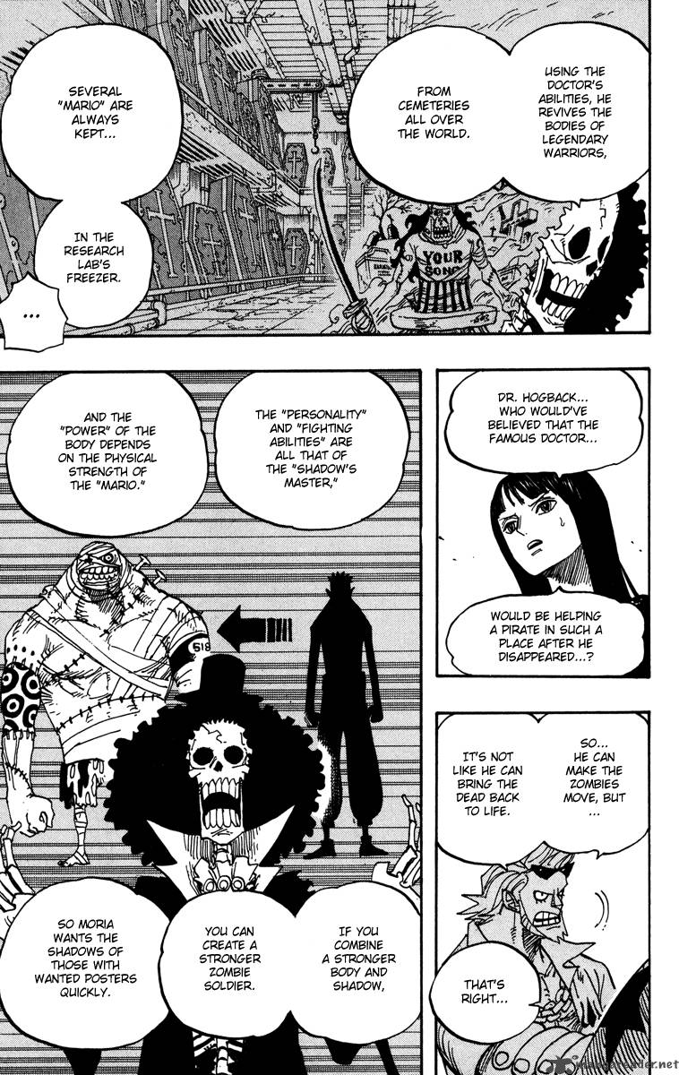 One Piece Manga Chapter 455 page 9 - Gecko Moria of the Seven Warlords of the Sea