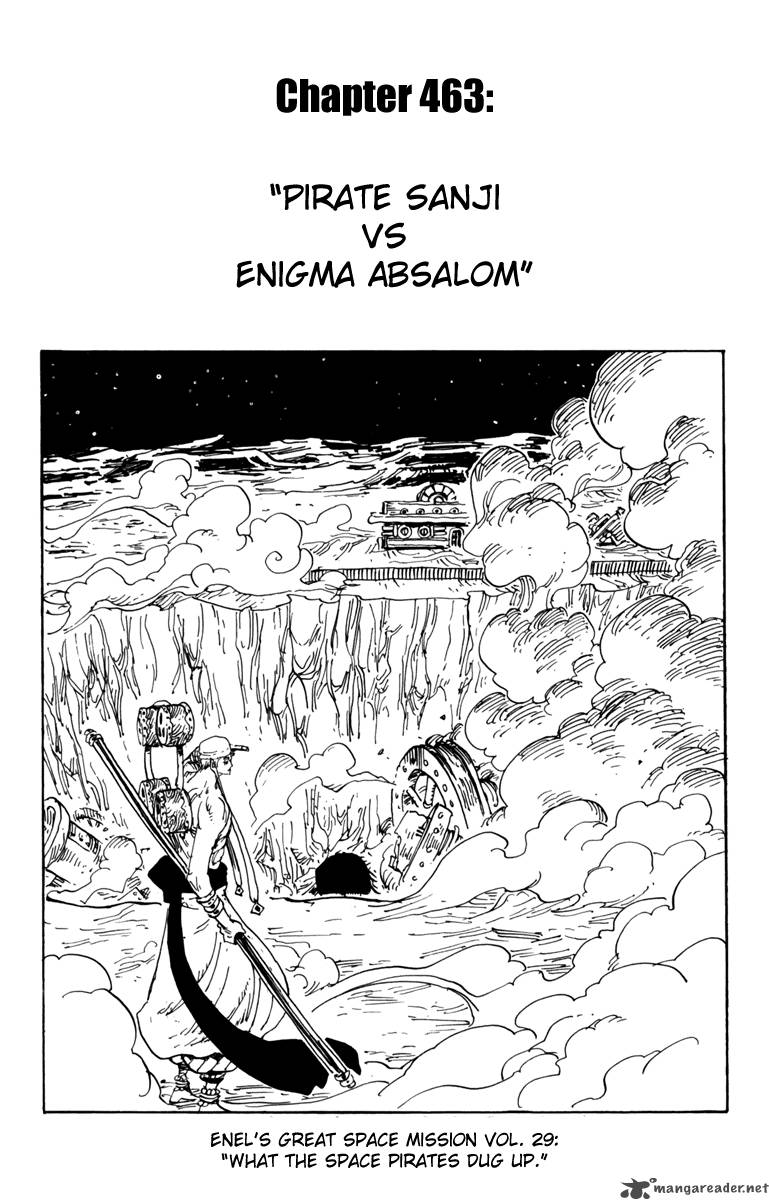 One Piece Manga Chapter 463 page 1 - Pirate Sanji vs Mysterious Absalom