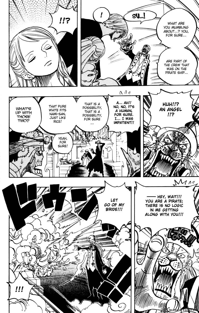 One Piece Manga Chapter 463 page 12 - Pirate Sanji vs Mysterious Absalom