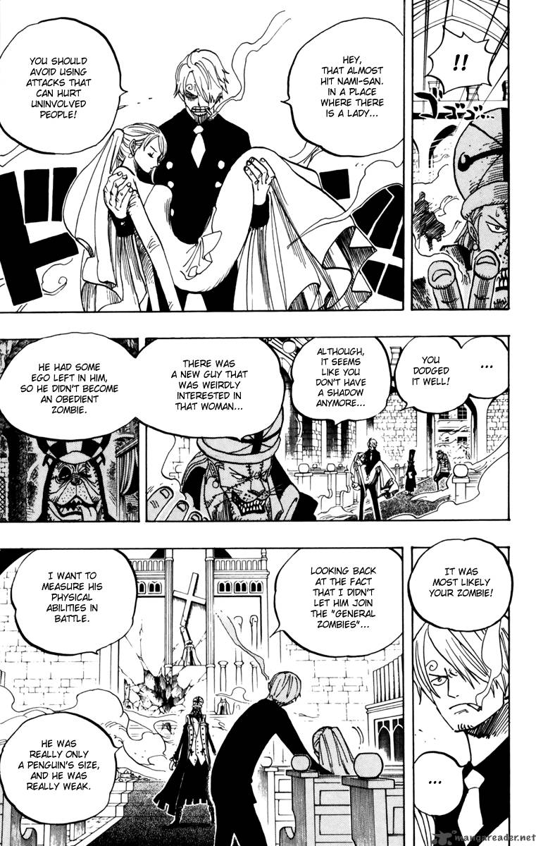 One Piece Manga Chapter 463 page 13 - Pirate Sanji vs Mysterious Absalom