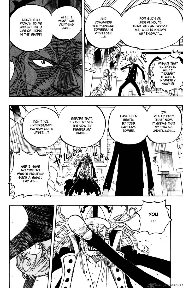 One Piece Manga Chapter 463 page 14 - Pirate Sanji vs Mysterious Absalom
