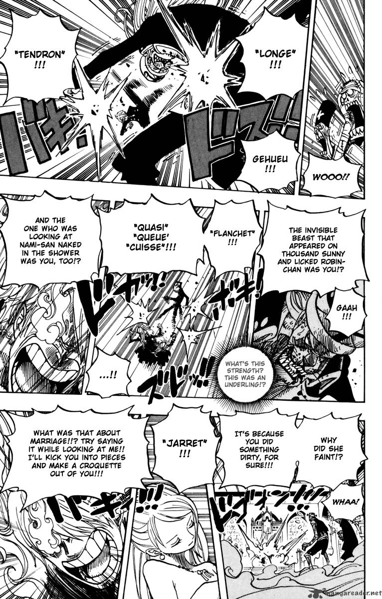 One Piece Manga Chapter 463 page 17 - Pirate Sanji vs Mysterious Absalom