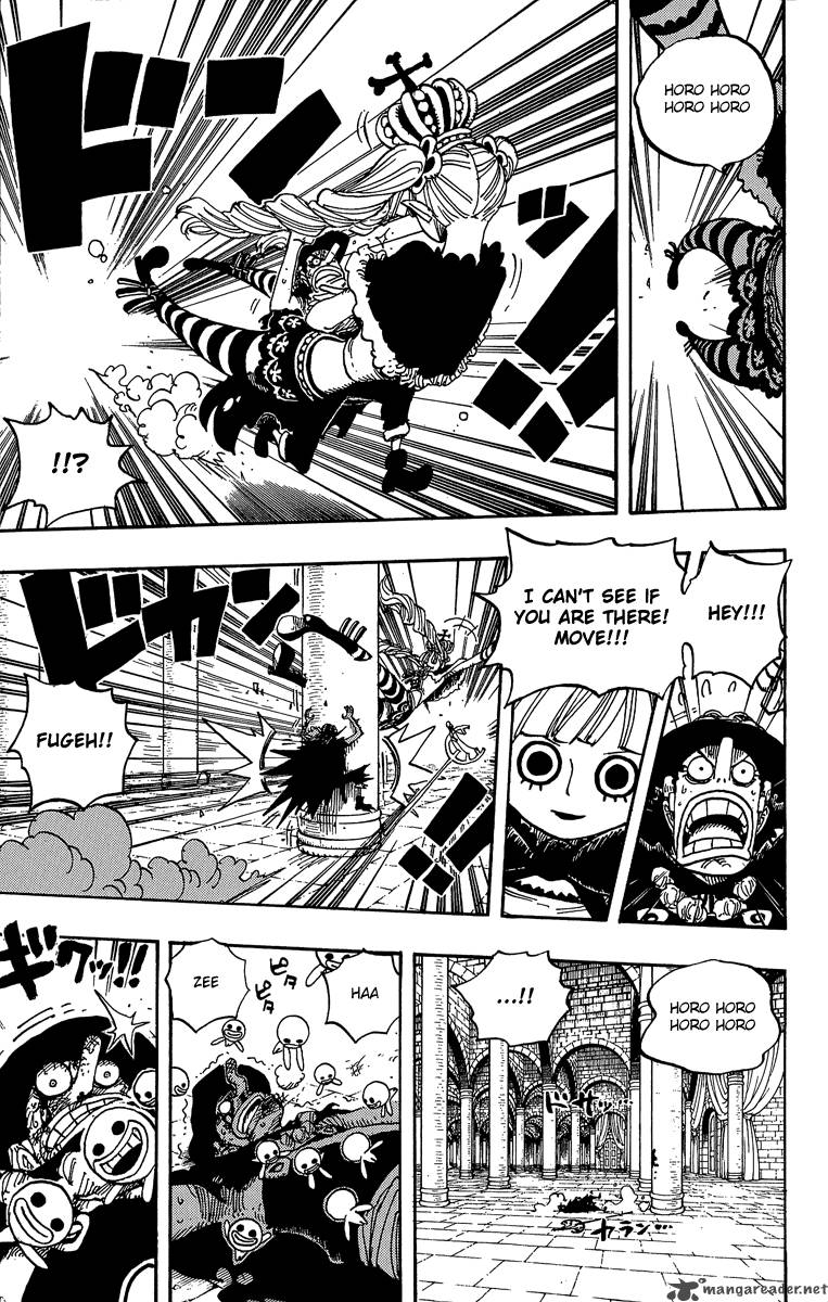 One Piece Manga Chapter 465 page 13 - Pirate Usopp vs Princess Perona