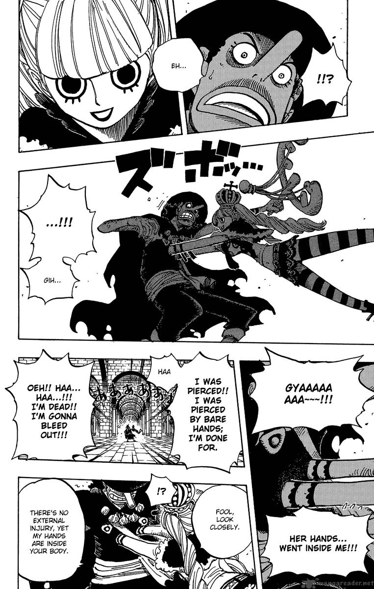 One Piece Manga Chapter 465 page 6 - Pirate Usopp vs Princess Perona