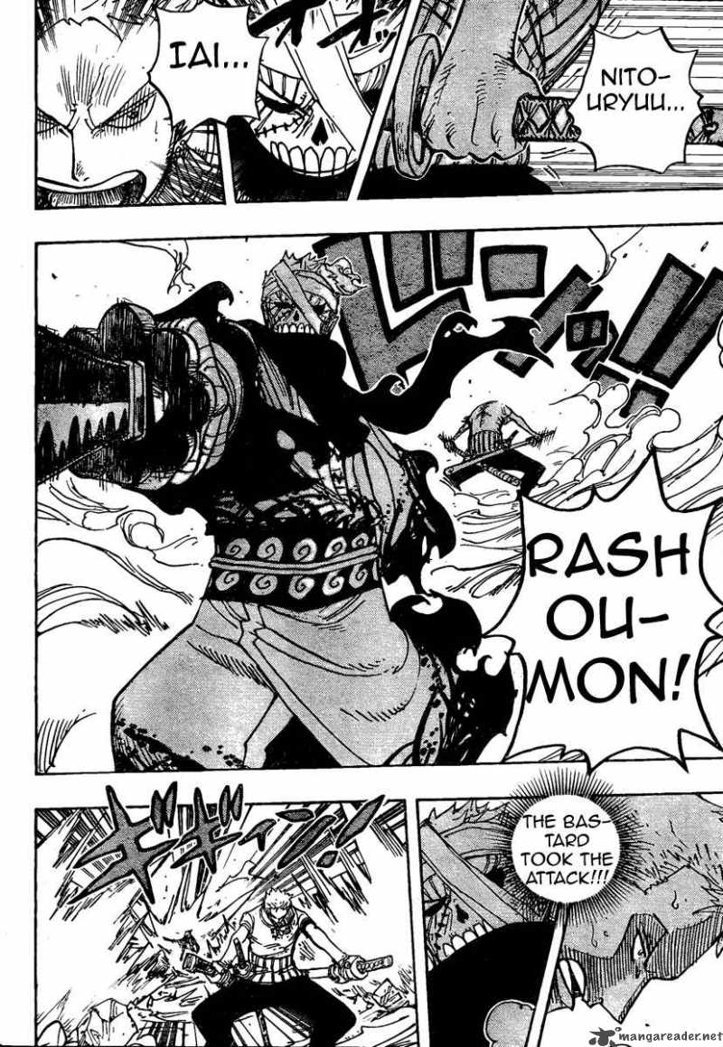One Piece Manga Chapter 467 page 6 - Pirate Zoro vs Samurai Ryuma