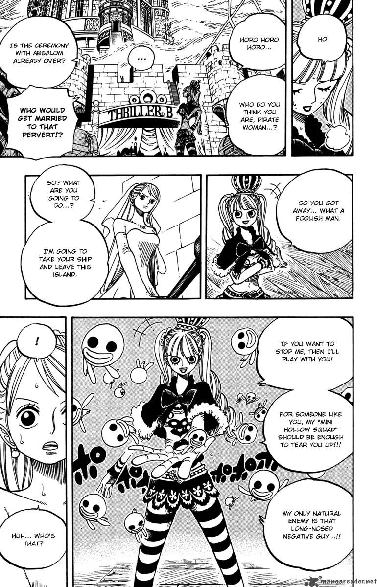 One Piece Manga Chapter 473 page 10 - Warlord Bartholomew Kuma Appears