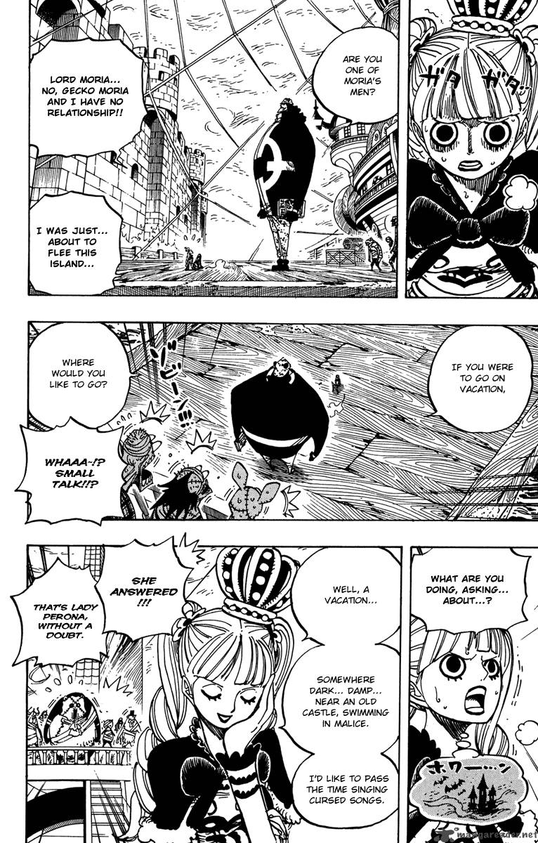 One Piece Manga Chapter 473 page 13 - Warlord Bartholomew Kuma Appears