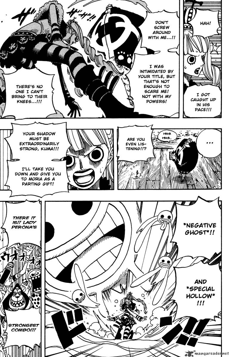 One Piece Manga Chapter 473 page 14 - Warlord Bartholomew Kuma Appears