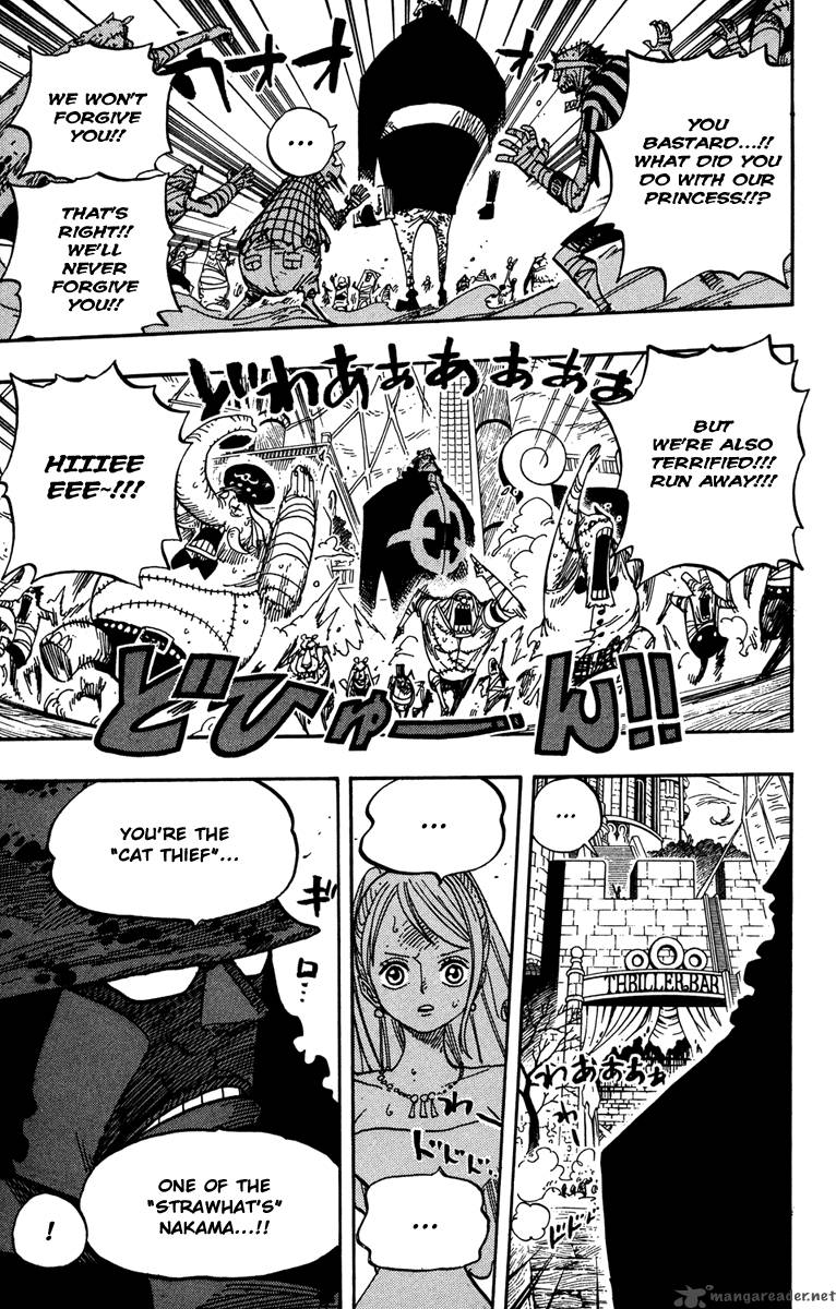 One Piece Manga Chapter 473 page 16 - Warlord Bartholomew Kuma Appears