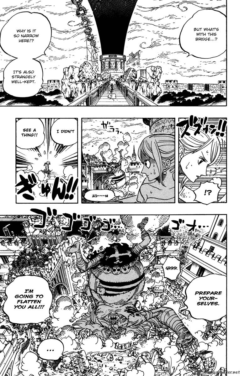 One Piece Manga Chapter 473 page 3 - Warlord Bartholomew Kuma Appears