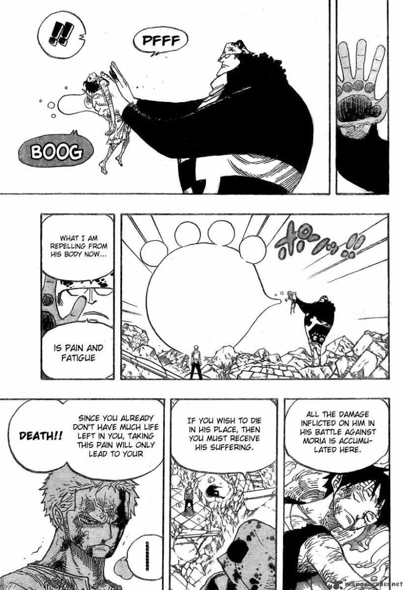 One Piece Manga Chapter 485 page 15 - Straw Hat Pirates - Pirate Hunter Zoro