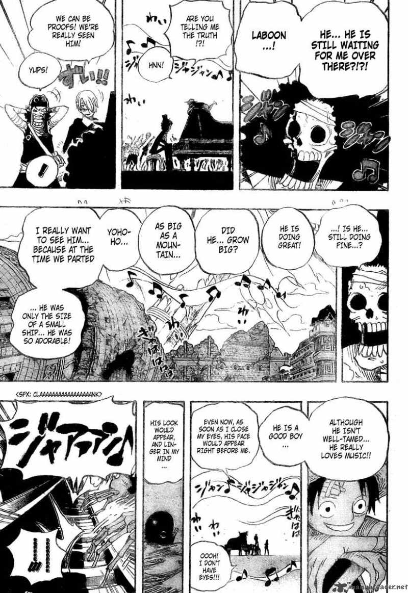 One Piece Manga Chapter 486 page 17 - Piano