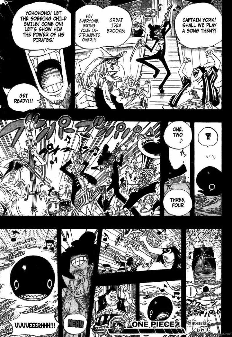 One Piece Manga Chapter 486 page 19 - Piano
