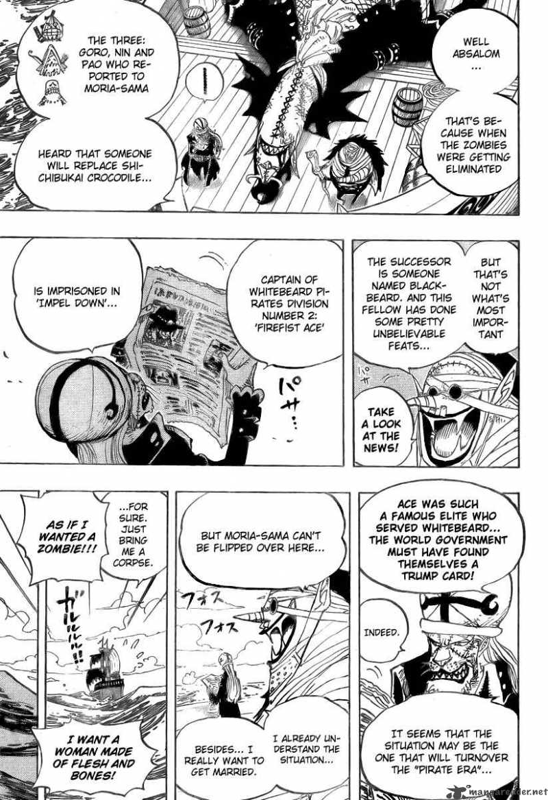 One Piece Manga Chapter 486 page 3 - Piano