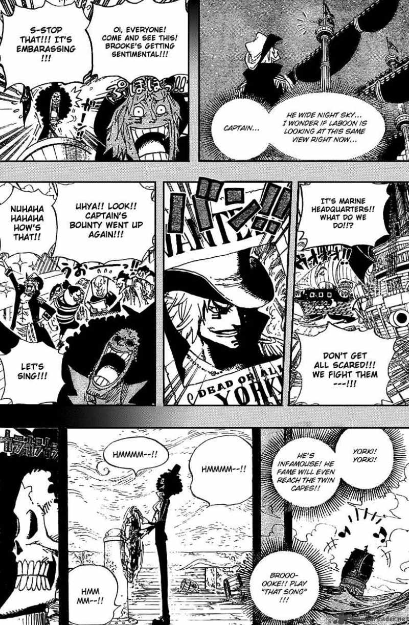 One Piece Manga Chapter 487 page 16 - That Song