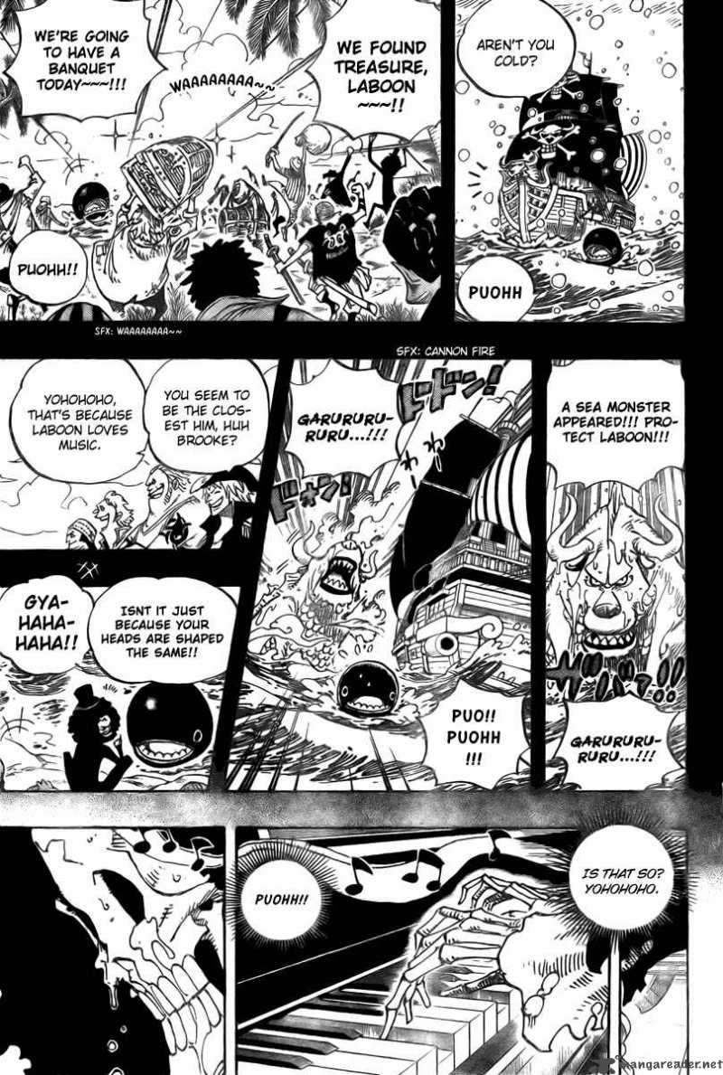 One Piece Manga Chapter 487 page 5 - That Song