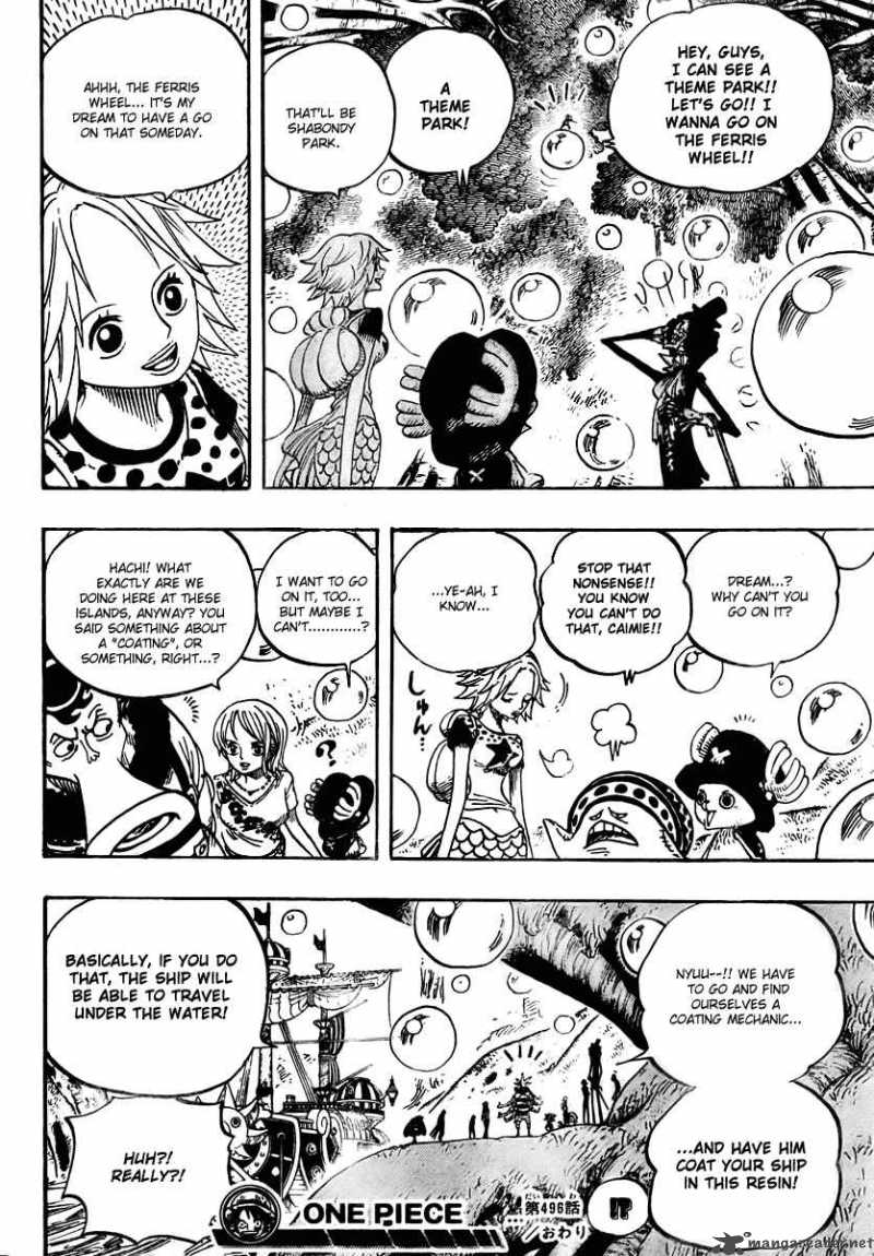 One Piece Manga Chapter 496 page 17 - Yarukiman Mangrove
