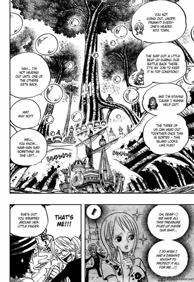 One Piece Manga Chapter 497 page 2 - Adventure on the Archipelago of Dancing Soap Bubbles